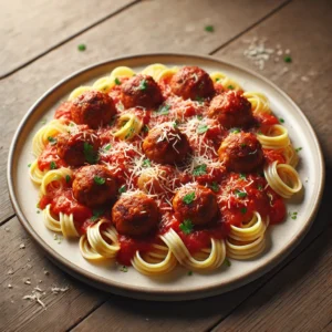 Spaghetti with Meatballs in tomato sauce