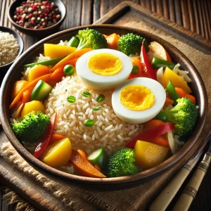 Asian Rice with Vegetables and Eggs