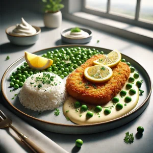 Fish Schnitzel with Potato Purée