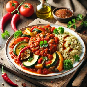 Spicy Ratatouille and Quinoa