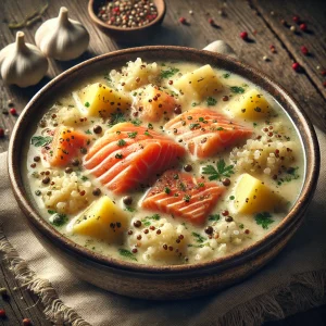 Fish Soup with Dill, Potatoes, and Quinoa