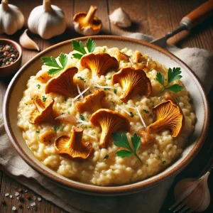 Risotto with Kantarell Mushrooms