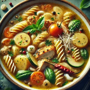 Chicken soup with potatoes