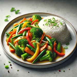 Asian vegetarian Wok with Rice