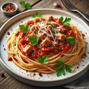 Spaghetti With Spicy Tuna Sauce