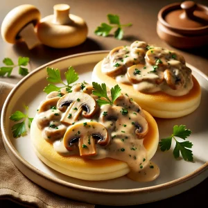 Potato Buns With Mushroom sauce