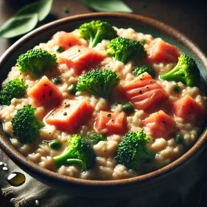 Risotto With Salmon And Broccoli