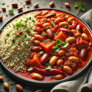 Beans stew with couscous