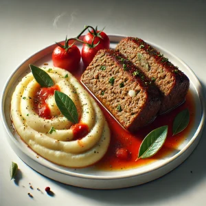 beef Meatloaf with potatoe pure