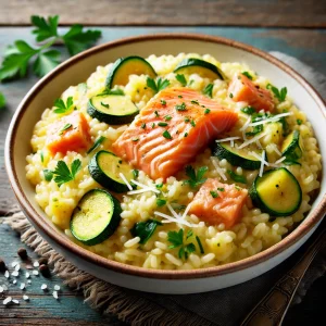 Salmon & zucchini Risotto