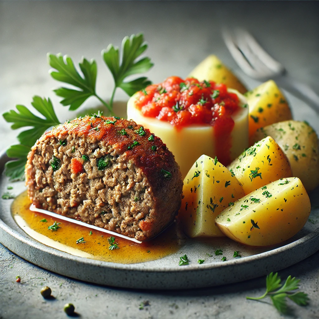 Meatloaf with potatoes